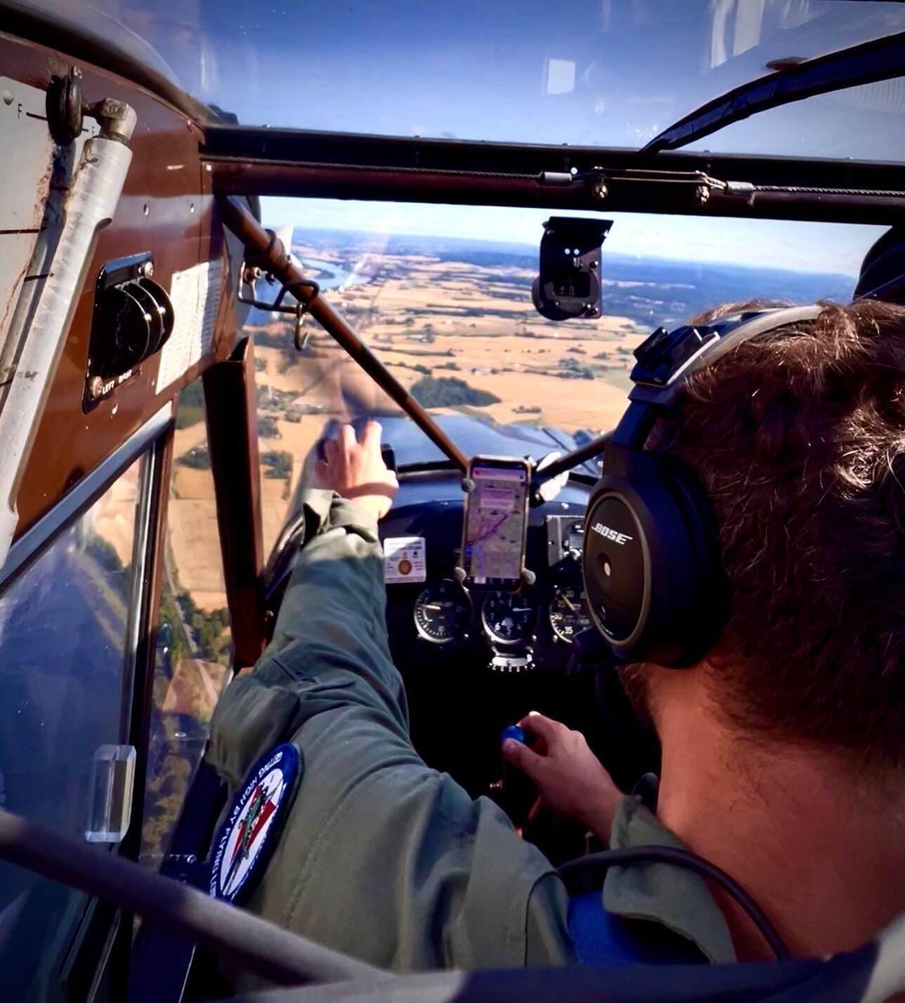 Enroute Maarud in our Piper Cub