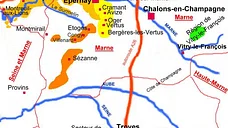 Carte du vignoble champenois