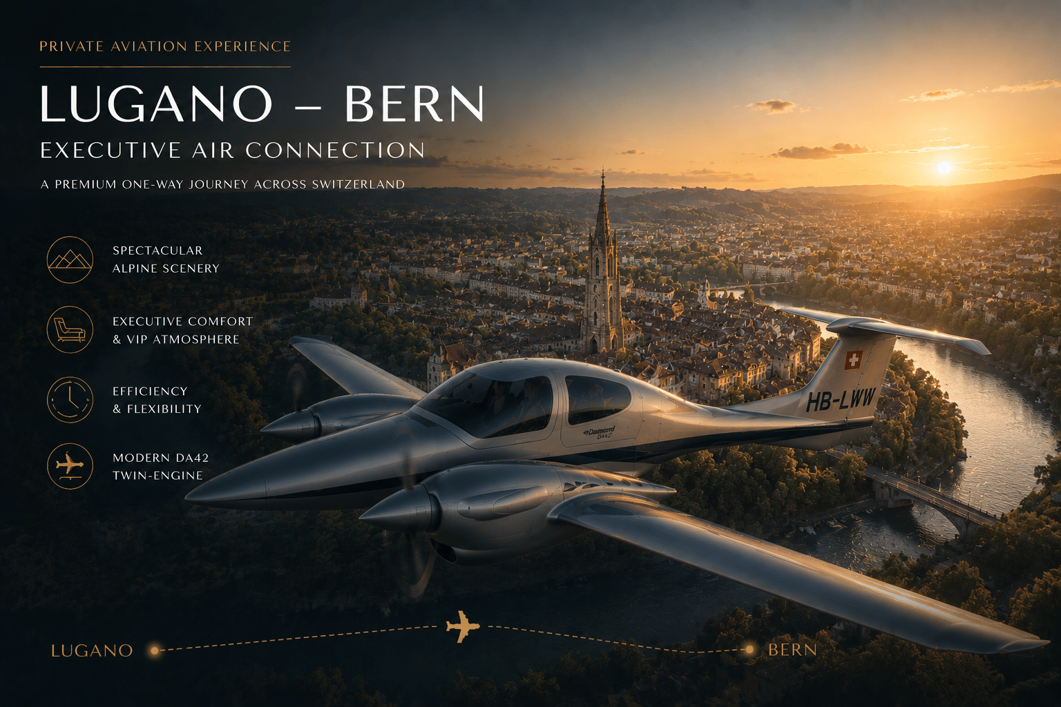 Private Air Transfer Lugano → Bern