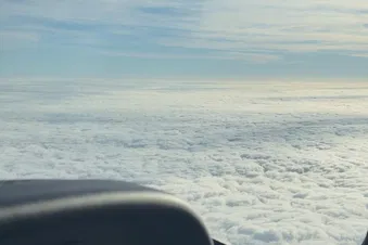 Meistens können wir über das Wetter fliegen
