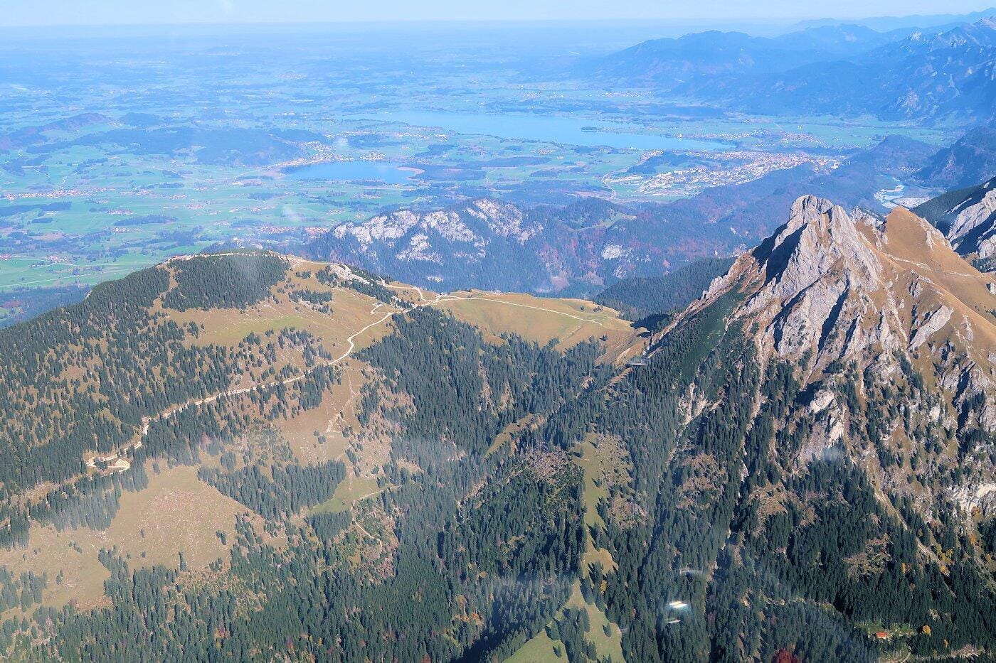 Alpenrundflug  Garmisch Zugspitze Füssen Allgäu
