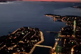 Night flying above Zadar