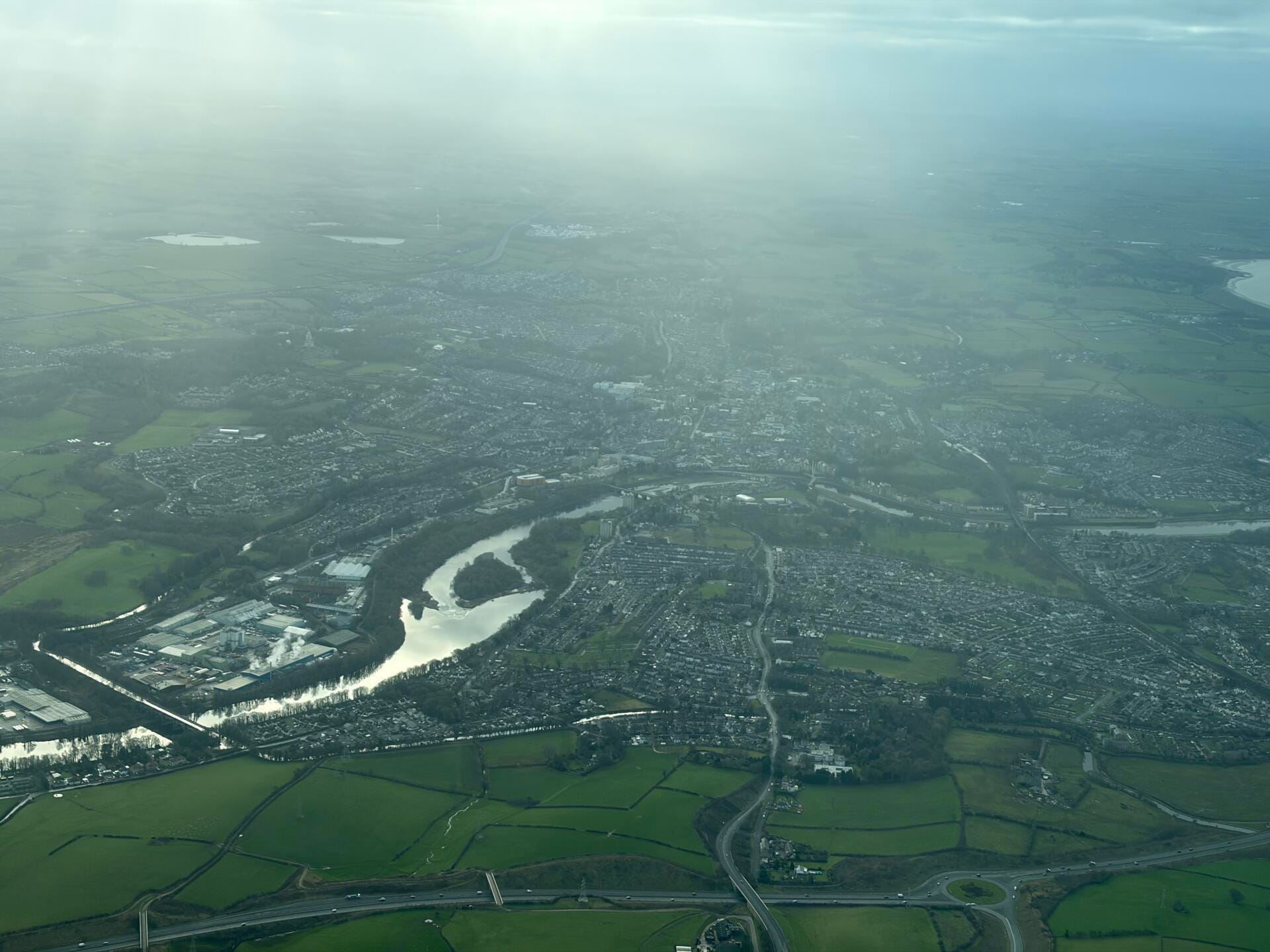 Flying over Lancaster