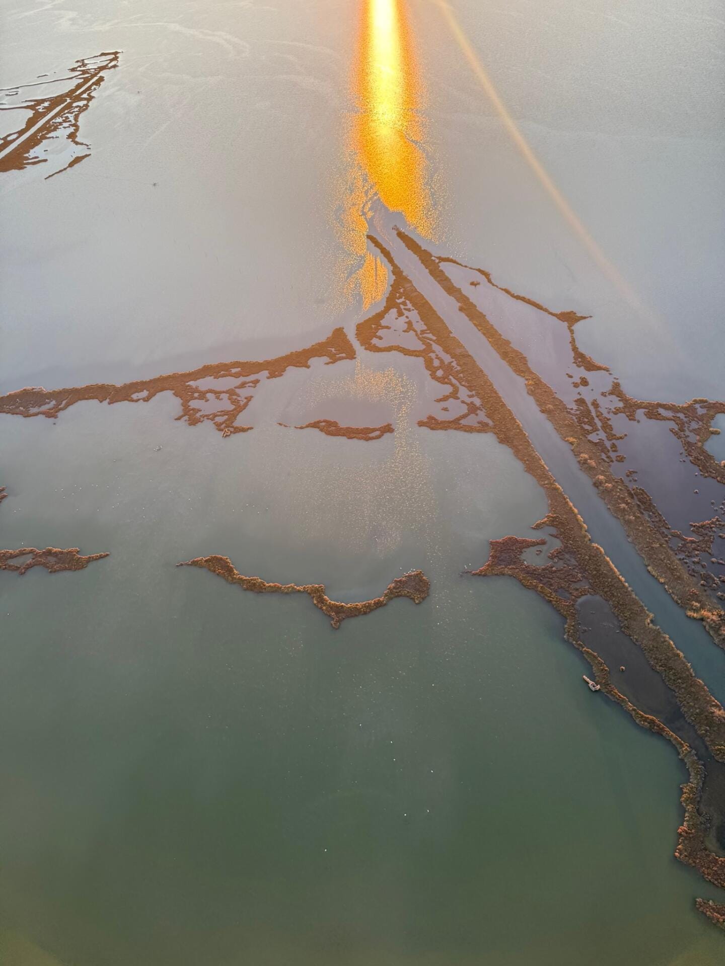 Coucher du soleil a bord d’un hélicoptère