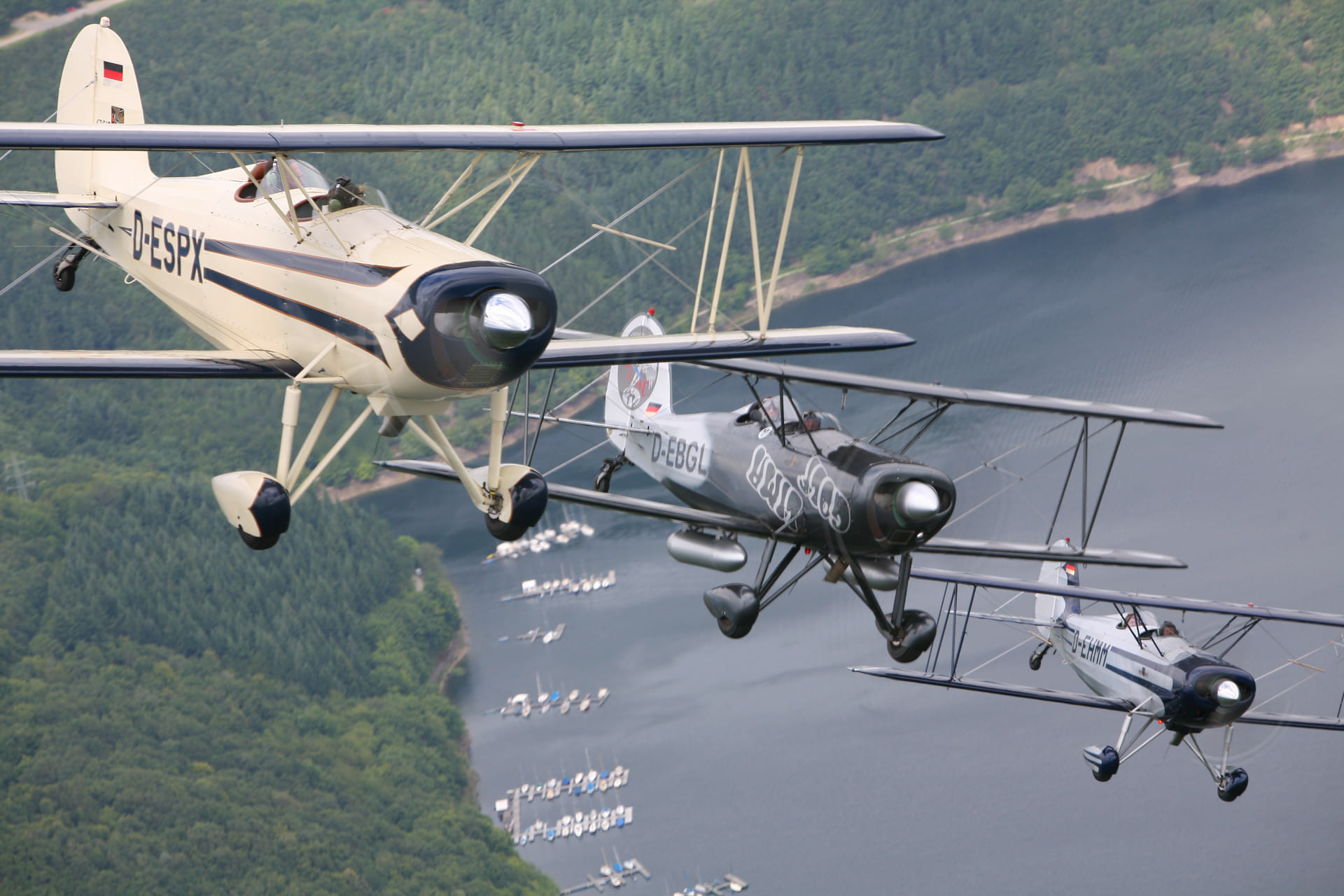 Flug über den Rursee