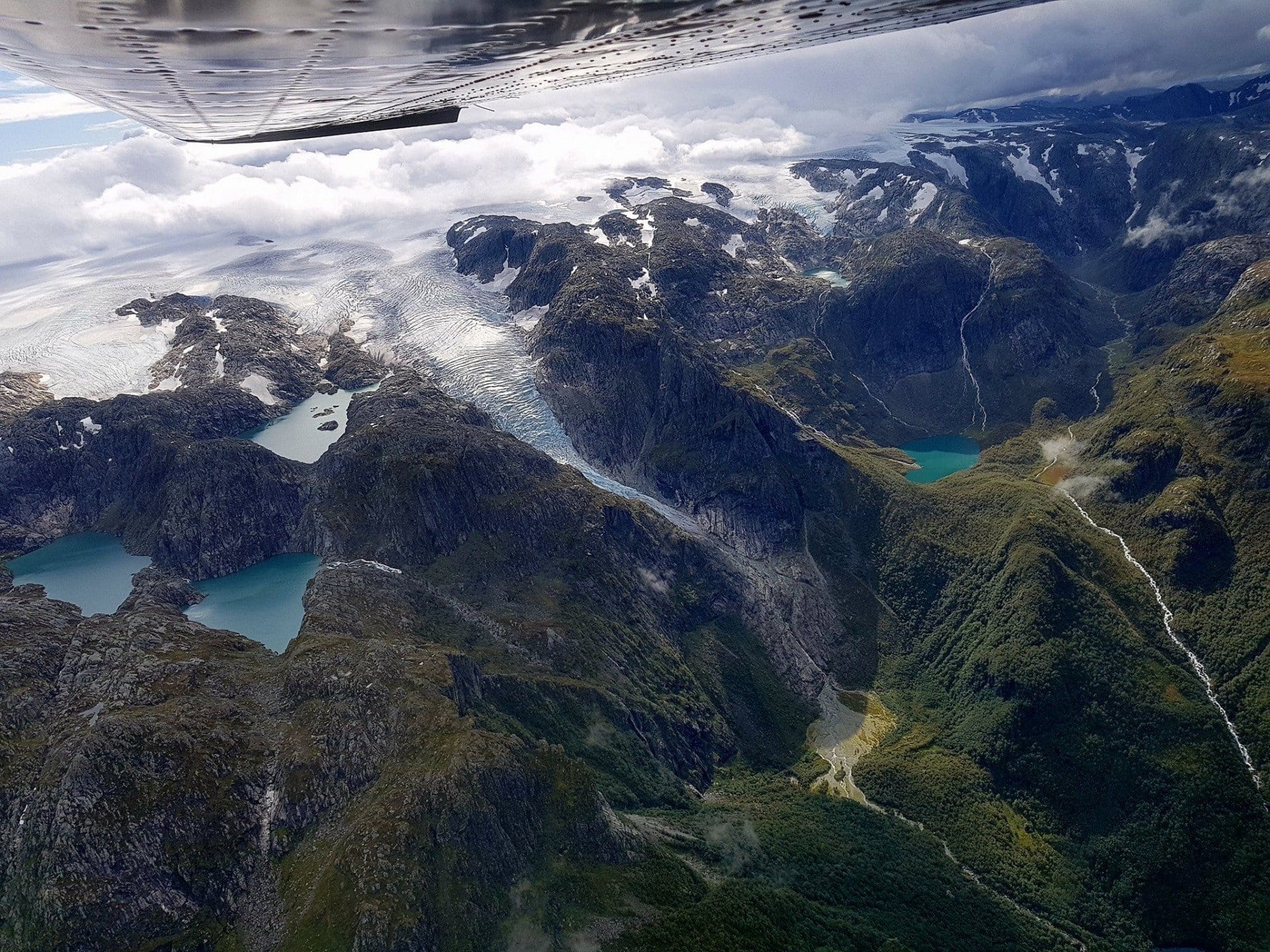 Trolltunga - glacier - fjord - mountains - valleys
