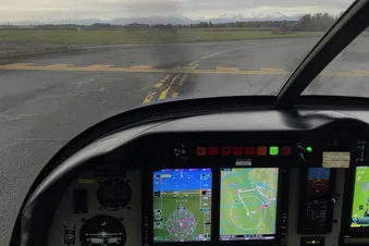 Tour de Pau par le Sud en avion