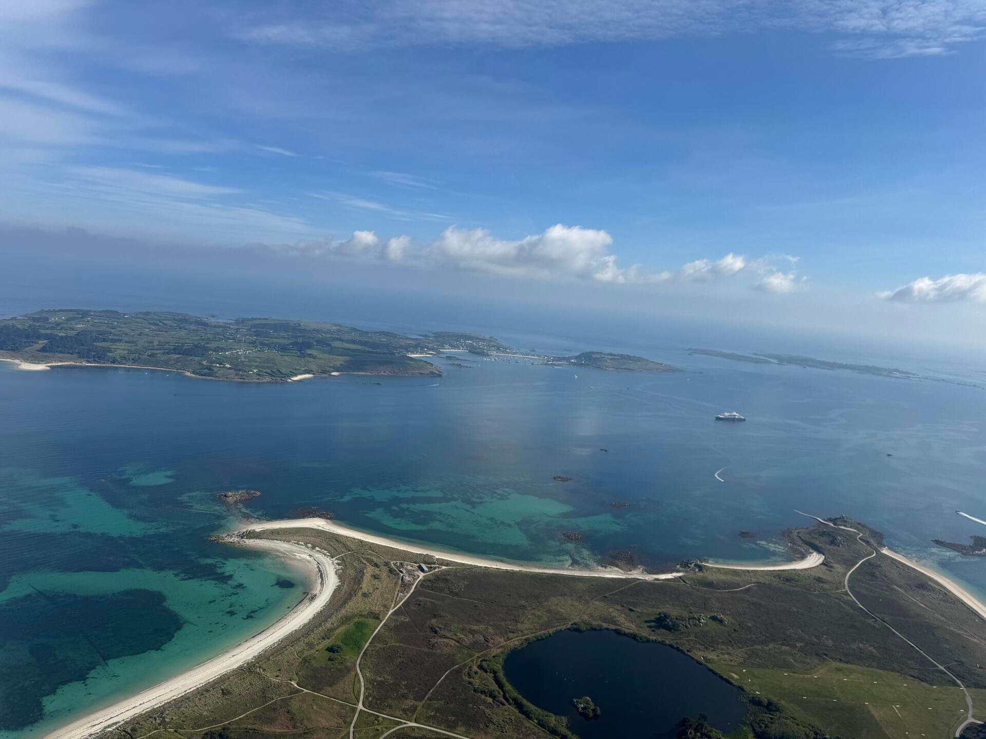 Isles of Scilly from the air
