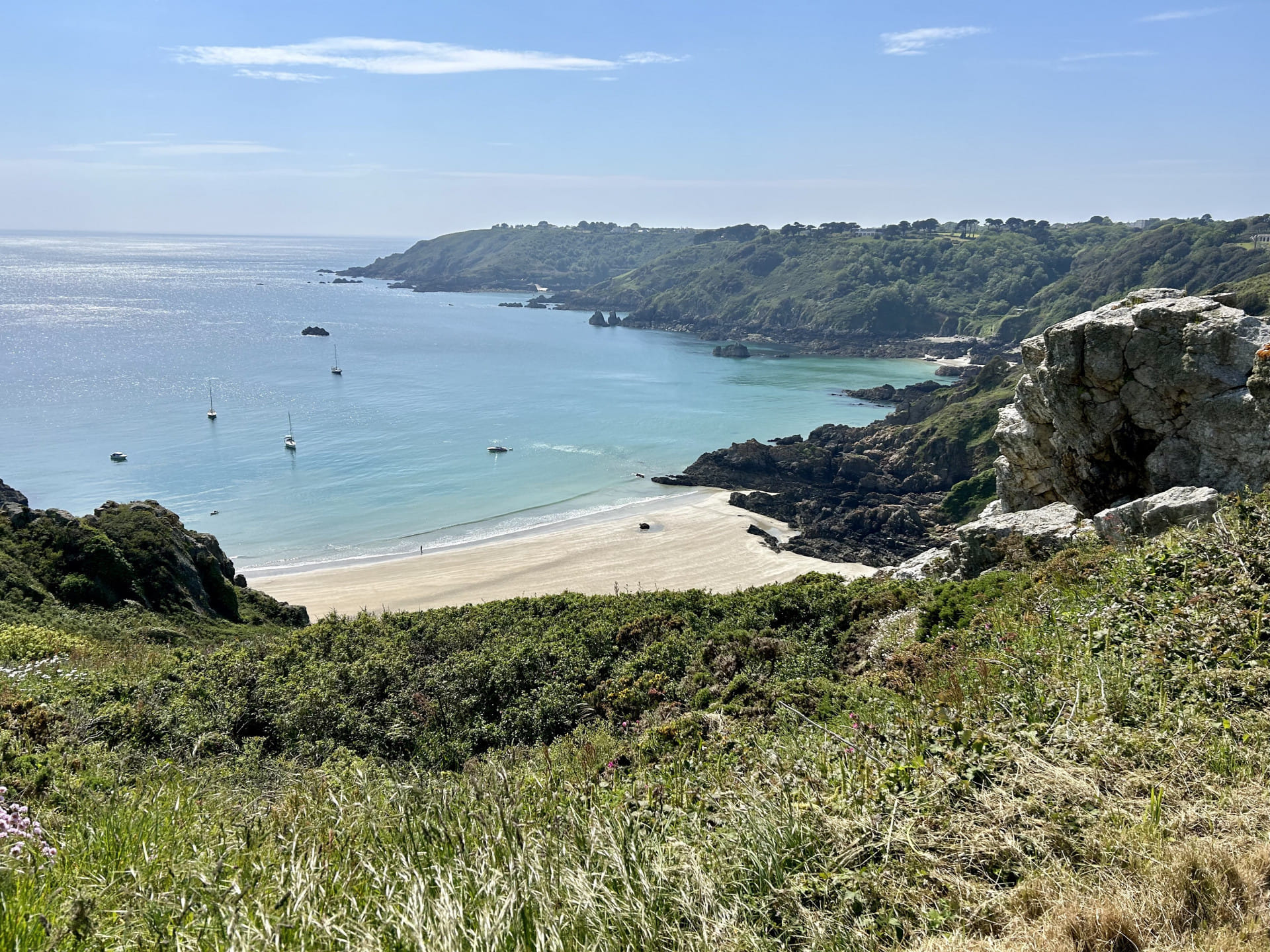 Vue sur la plage de la côte sauvage