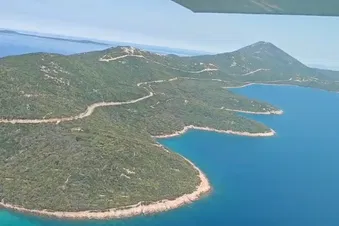Cres aus 1000Fuss Flughöhe