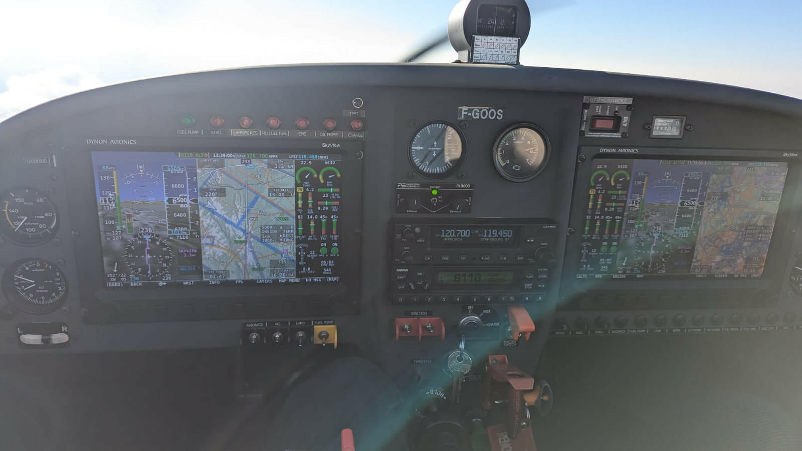 Vu du cockpit du WT9 F-GOOS