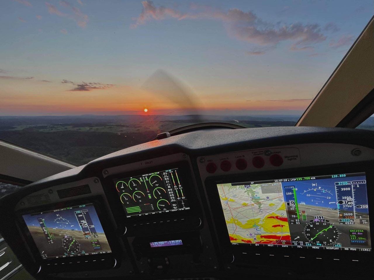 Vol d'initiation au pilotage avion