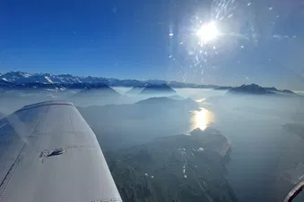 Grosser Rundflug zum Rheinfall, Vierwaldstättersee, Bodensee