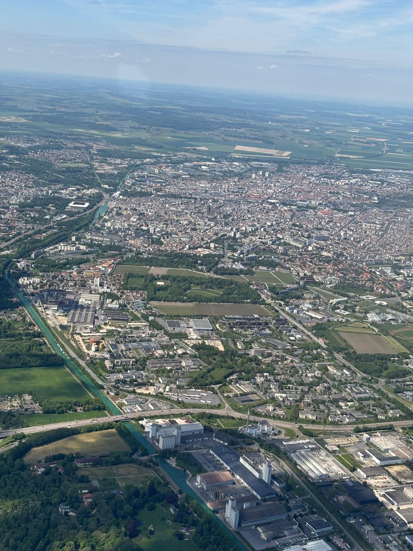 Vue aérienne de Reims