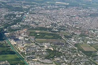 Vue aérienne de Reims