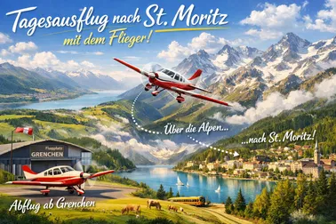 Winterzauber aus der Luft – Flug nach St. Moritz