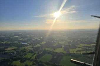 Mit dem Flugzeug Nordhorn-Lingen