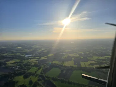 Mit dem Flugzeug Nordhorn-Lingen