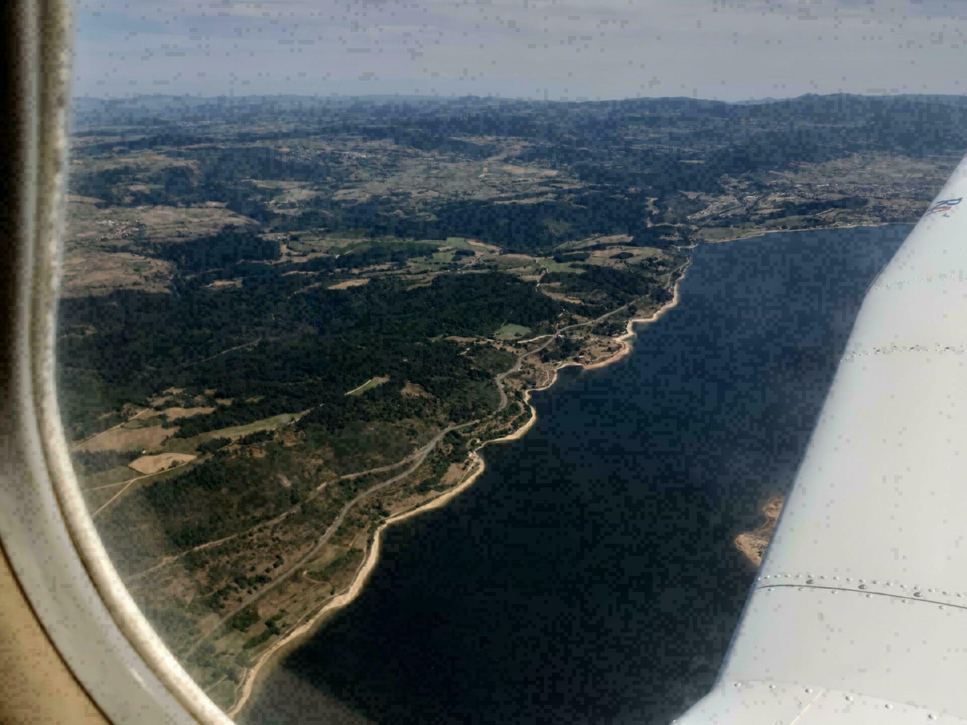 Vu de Langogne et Lac de Naussac avec son barrage