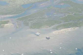 Le Bassin d'Arcachon vu du ciel, en Cessna 172