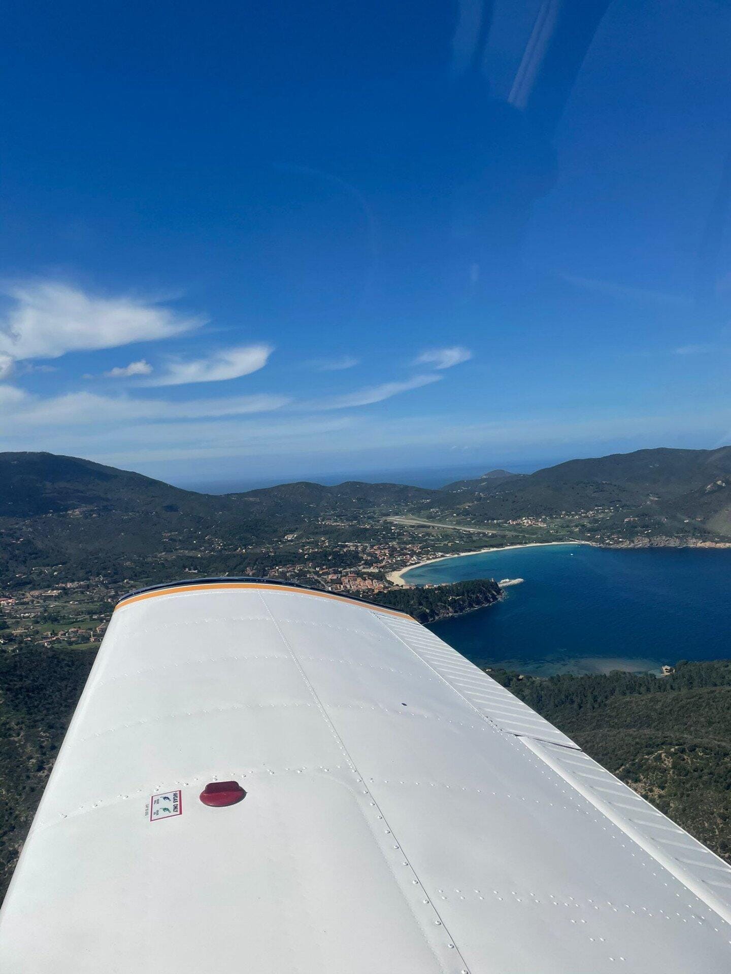 Overfly Isola d'Elba and the surrounding isles