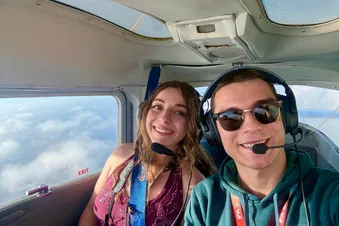 Happiness in the clouds