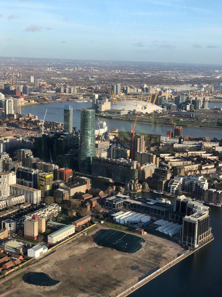 London heli lanes flight from Cambridge