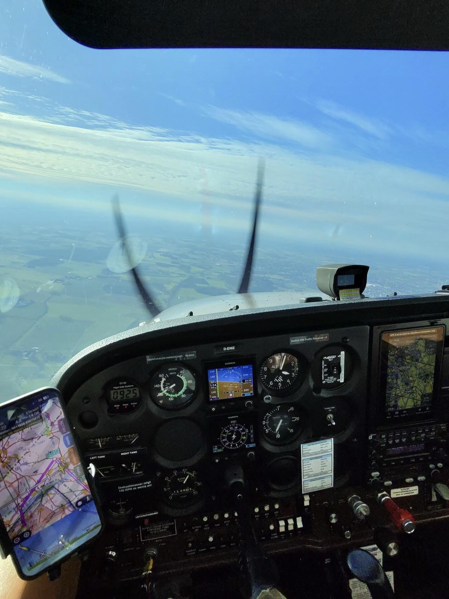 Blick aus dem Cockpit