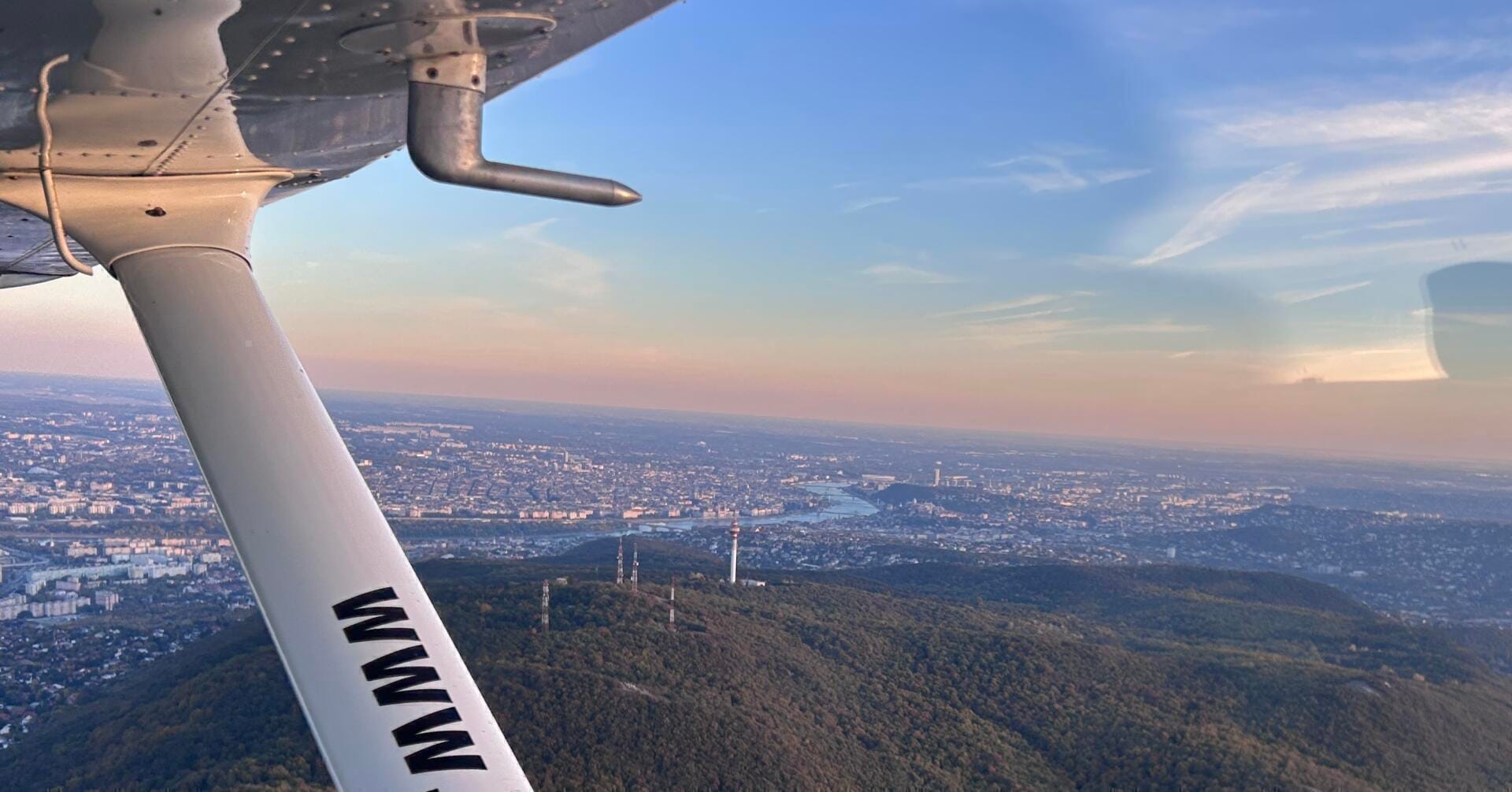 The view of Budapest above Budakalász