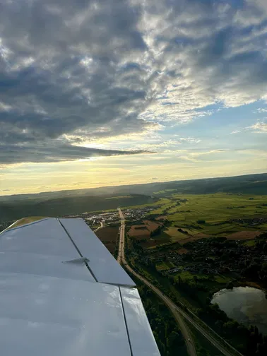 La route des vins vue du ciel