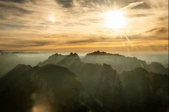 Alpenflug zum Säntis / Bodensee / Rheinfall
