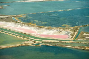Vol Hélico - Salins du Midi, Littoral, St-Marie-de-la-Mer