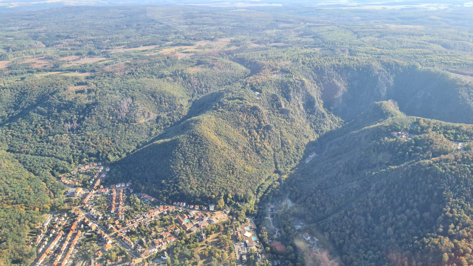 Harz und Brocken von oben