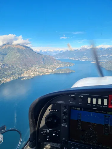 Flight over Como Lake