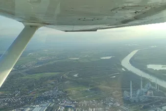 Rundflug über Pfalz und Karlsruhe