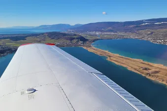Scenic Flight Over Lakes Neuchatel and Biel