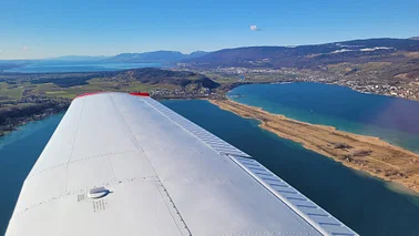 Scenic Flight Over Lakes Neuchatel and Biel