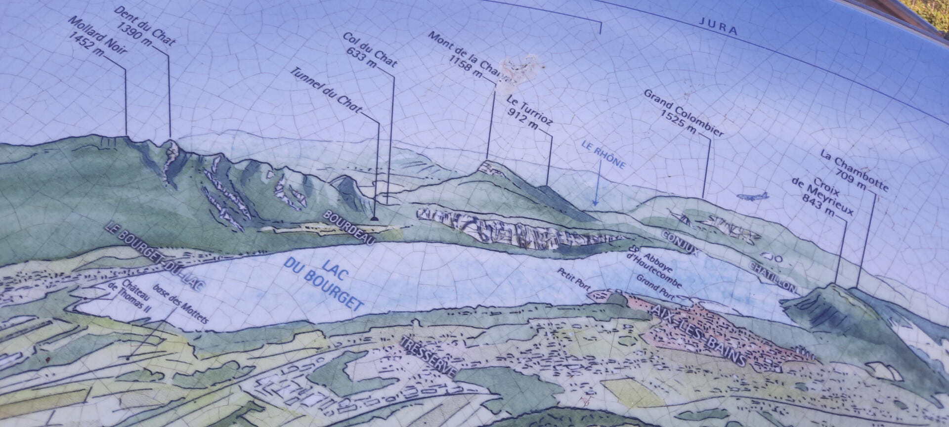 Table d'orientation lors d'un randonnée