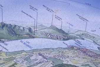 Table d'orientation lors d'un randonnée