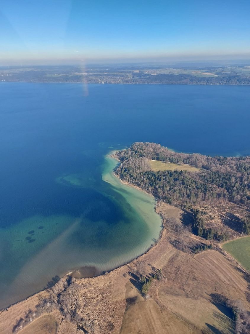 Beeindruckender Hubschrauberflug zum Ammersee