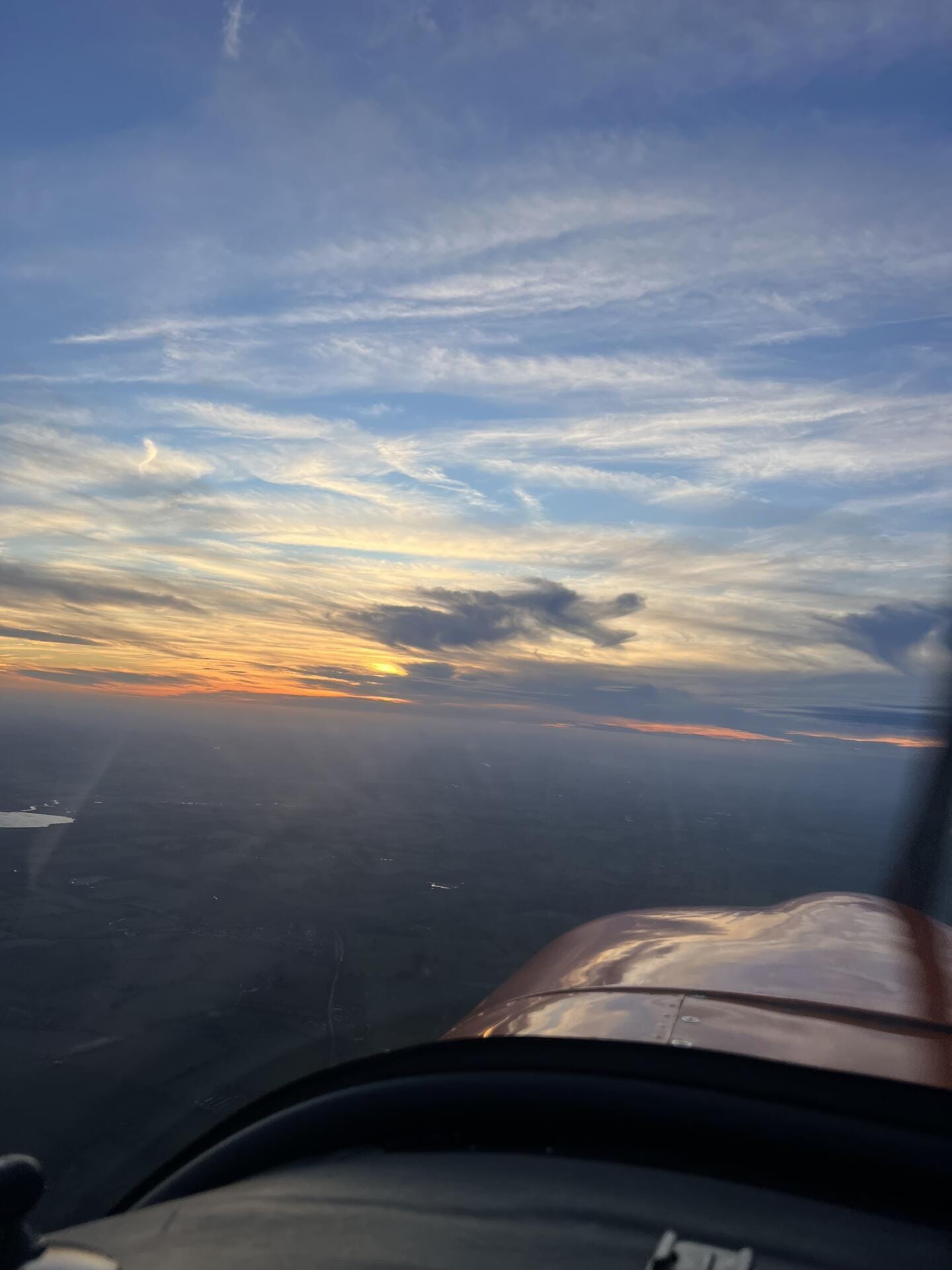 Sunset flight around Norfolk