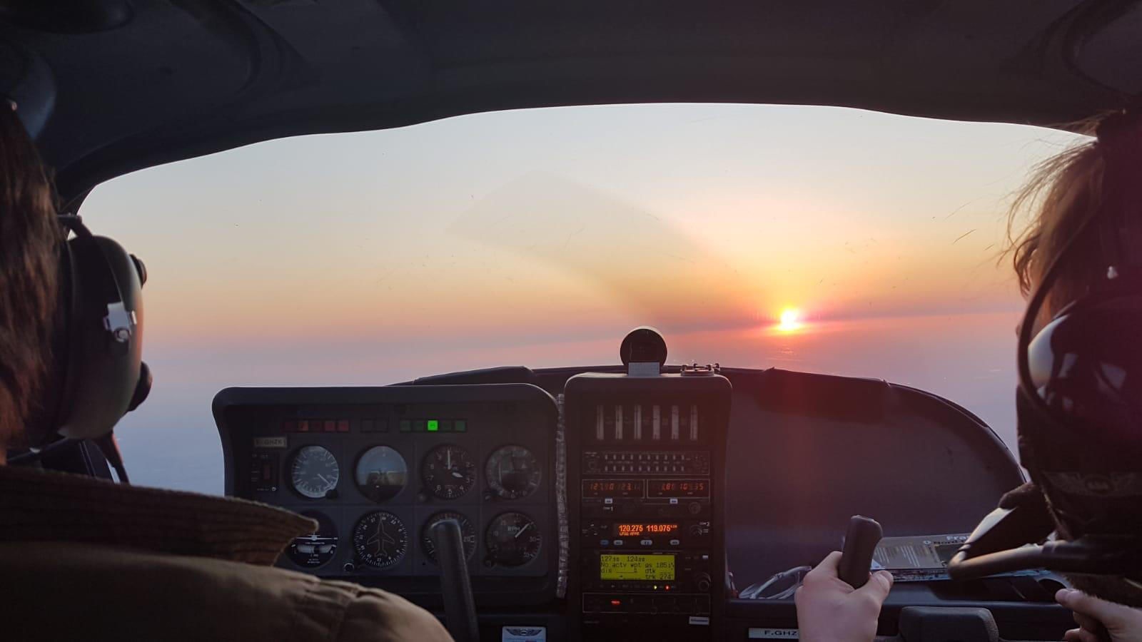 Retour au soleil couchant