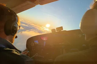 Sonnenuntergang über Eberswalde