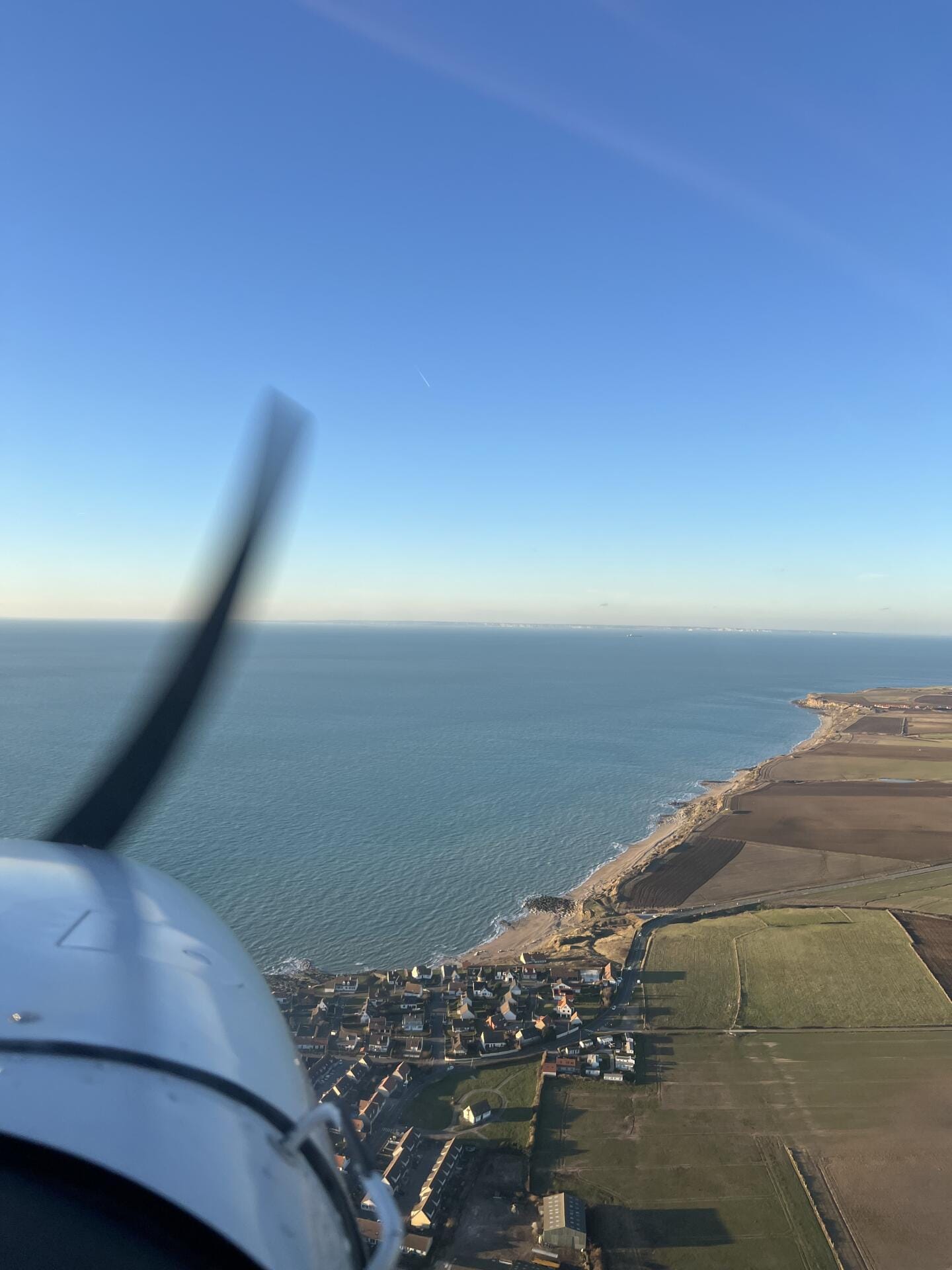 Sightseeing flight over the White cliffs of the Opal coast