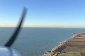 Sightseeing flight over the White cliffs of the Opal coast