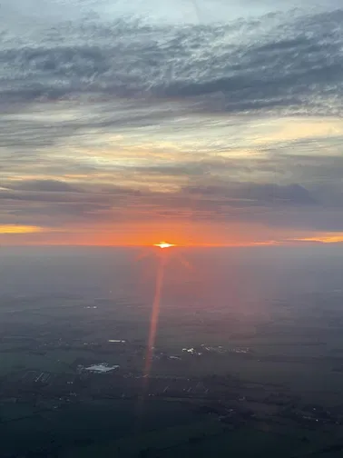 Sunset flight around Norfolk