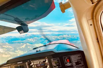 The majesty of the alps from a very close view