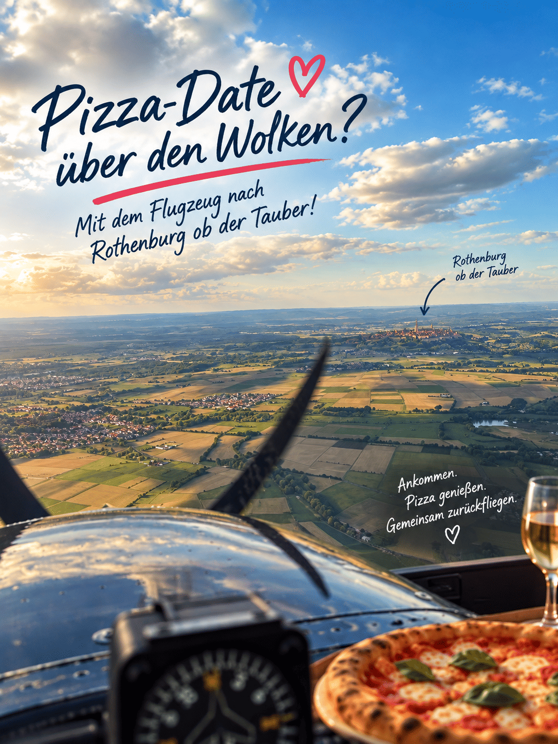 Pizza-Date über den Wolken