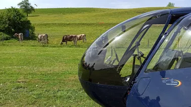 Mit dem Heli ins Restaurant bei Lindau