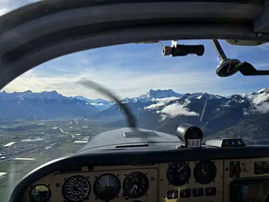 Panorama Flight Lausanne - Leman Lake - Sion